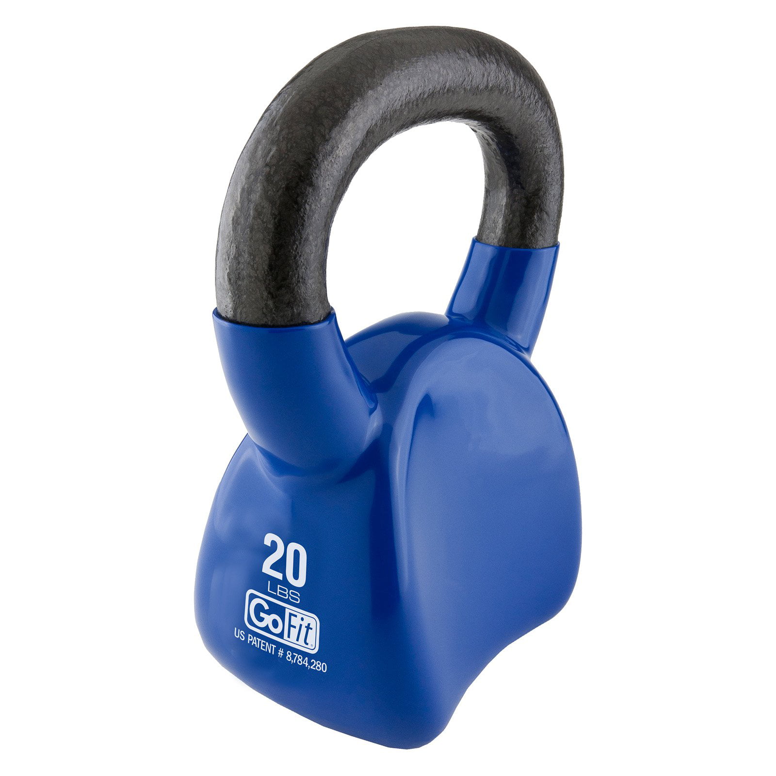 Gym and CrossFit Workouts GoFit Contour Kettlebell Vinyl Coated Premium Kettle bell Home for Exercise