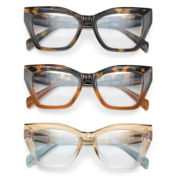 ANYLUV Reading Glasses Men Women Blue Light Blocking,Premium Mens Reading Glasses Al-mg Frame with Spring Hinge Anti Glare 2.0x,3 Pack