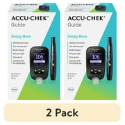 (2 pack) Accu-Chek Guide Glucose Monitor Kit for Diabetic Blood Sugar Testing: Guide Meter, Softclix Lancing Device, and 10 Softclix Lancets