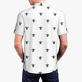 thumbnail image 3 of Balery Hand Drawn Turtle Printed Men’s Short Sleeve Polo Shirt, Midweight Men's Shirt,Golf Polo shirts -Small, 3 of 8