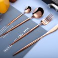 thumbnail image 3 of Stainless Steel Cutlery Sets Spoon Fork Knife Dinner Set Flatware Kitchen Tableware Christmas Gift, 3 of 5