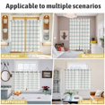thumbnail image 6 of Turquoise Striped Kitchen Curtains 63 Inch Length, Farmhouse Pinstripes Geometric Color Grommet Top Bedroom Living Room Curtains, Light Filtering Cafe Curtain Drapes 2 Panels Set 84''x63'', 6 of 9
