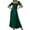 Green womens dresses, variant on Wycnly Womens Dresses Short Sleeve Square Neck Solid Casual Maxi Summer Dress Elastic Waist Ruffle Swing Prom Formal Dresses Purple XL Up to 65% off