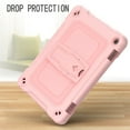 thumbnail image 7 of Dteck Case for All-New Kindle Fire HD 8 Tablet(10th Generation 2020 Release) & Fire HD 8 Plus, Heavy Duty 3 in 1 Hybrid Rugged Shockproof Kickstand Case with Shoulder Strap, Rosegold, 7 of 7