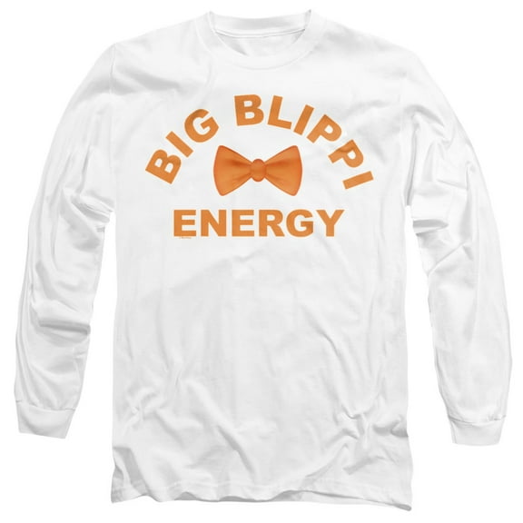 Blippi Big Blippi Energy Unisex Adult Long-Sleeve T Shirt, White, 2X-Large