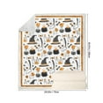 thumbnail image 3 of DefiDgd Halloween Spooky Blanket,Cute Halloween Ghost Witch Candy Pumpkins Skull Printed Double Blanket,Soft Warm Quilt for Festival, 3 of 8