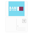 thumbnail image 1 of I Am From Qatar Art Deco Fashion Postcard Set Birthday Mailing Thanks Greeting Card, 1 of 3