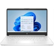 HP Laptop 14” HD LCD, Intel Celeron N4120, 64GB eMMC, 4GB RAM, Windows 11 Home (S mode), Snowflake White, 14-DQ0052DX