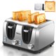 thumbnail image 1 of Carita sonriente Toaster Yabano de acero inoxidable con 4 cortes y 7 ajustes, 1 of 6