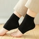 thumbnail image 3 of Calcetines de gel hidratantes para talones agrietados y pies secos - Calcetines hidratantes de punta abierta para mujer - Tratamiento Spa Reutilizable (negro, pack de 2), 3 of 6