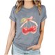 thumbnail image 4 of Blusas de Manga Corta para las Mujeres Divertida Impresión Cuello Redondo Camiseta Vintage, Blusas de Primavera para las Mujeres, 4 of 9