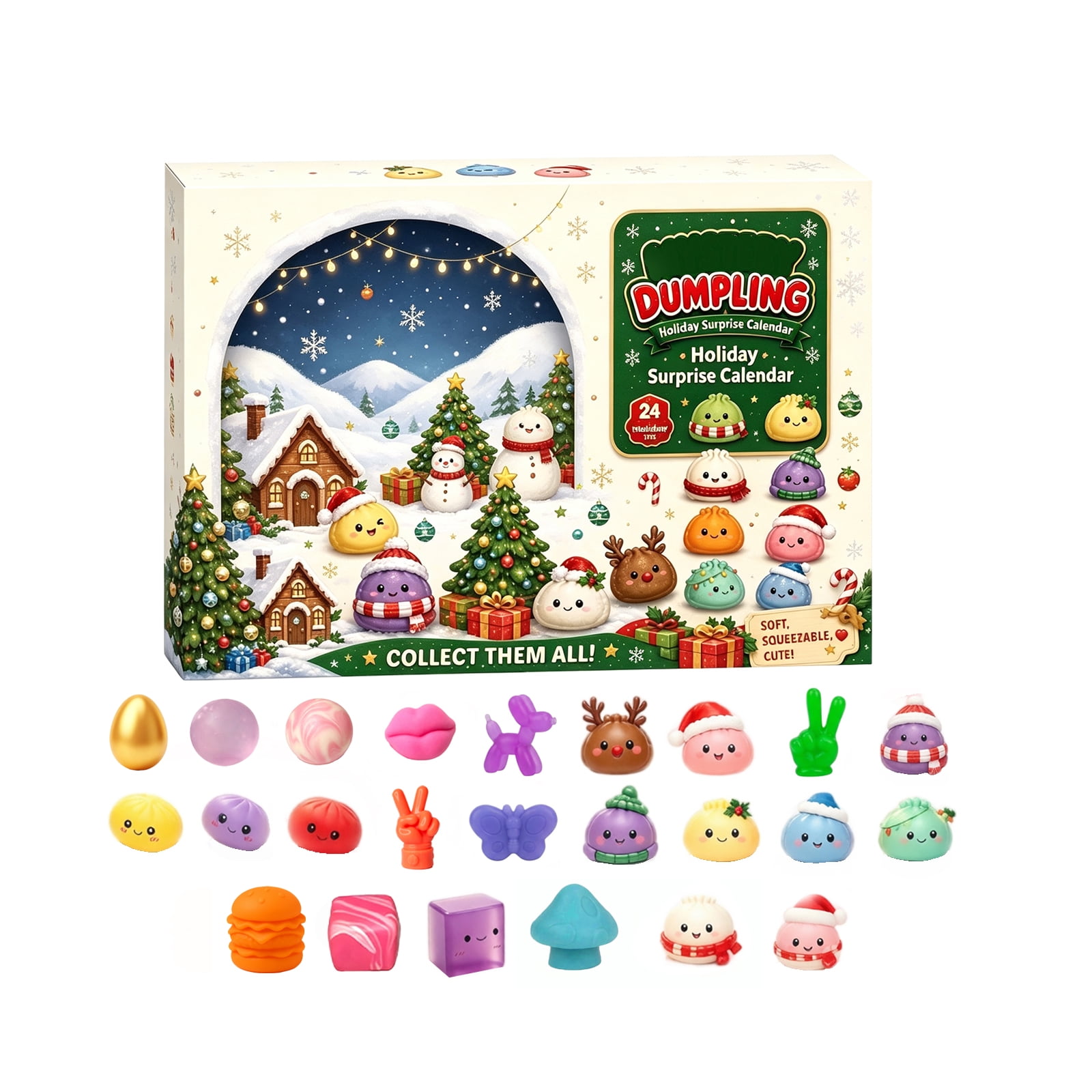 Mystery Dumpling Advent Calendar 2026, 24 Days Christmas Countdown