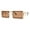 Gold Brown, variant on Funky Rimless Lightening Bolt Arm Metal Rectangle Sunglasses Gold Brown