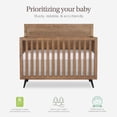 thumbnail image 4 of Evolur Stilnovo Mid Century 4-in-1 Convertible Crib, Sugarcane, 4 of 14