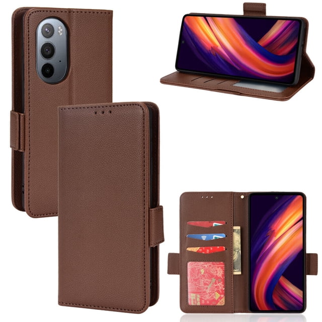 Motorola Edge 30 Ultra Case , PU Leather Flip Cover Card Slots Magnetic Closure Wallet Case for Motorola Edge 30 Ultra