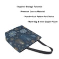 thumbnail image 3 of Open Top Canvas Tote Bag with Zipper Reusable Shopping Bag 13.5x15" Roomy Carryall Golden Pine Needles, 3 of 9