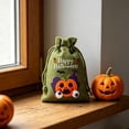 thumbnail image 5 of Voglyf Halloween Burlap Drawstring Gift Bags 5.5X4 Inch, Pumpkin Ghost Print Small Linen Goodie Candy Pouches, Gift Sacks for Thanksgiving Party Favors Trick or Treat Candy Packaging(A), 5 of 8
