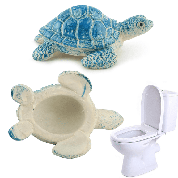 Ktlvex 2 Pack Turtle Toilet Bolt Covers Decorative Sea Turtle Toilet Bolt Caps Decorative Bathroom Hardware for Coastal Ocean Theme Bath Decor