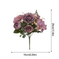 thumbnail image 3 of Fall Cemetery Flowers Artificial Peony Flowers Rose Wedding Bouquetss Floral Rose Flower Silk Flower Hand Tied Bouquet Pink, 3 of 8