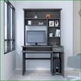 thumbnail image 5 of Desks, Acequia Computer Office Desk with Hutch & Bottom Shelf, 43.3"W x 22.9"D | Gray | Particle Board, 5 of 7