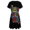 thumbnail image 5 of 80s Party Girl Vintage Retro Eighties Costume Women's Dress Short Sleeve Summer Sundress Summer Women Clothes, 5 of 7
