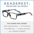 thumbnail image 4 of Readerest Blue Light Blocking Reading Glasses Floral 000 Magnification, 4 of 6