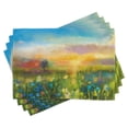 thumbnail image 1 of Ambesonne Art Place Mats Set of 4, Dandelion Blooms in Meadow, Standard Size, Multicolor, 1 of 6