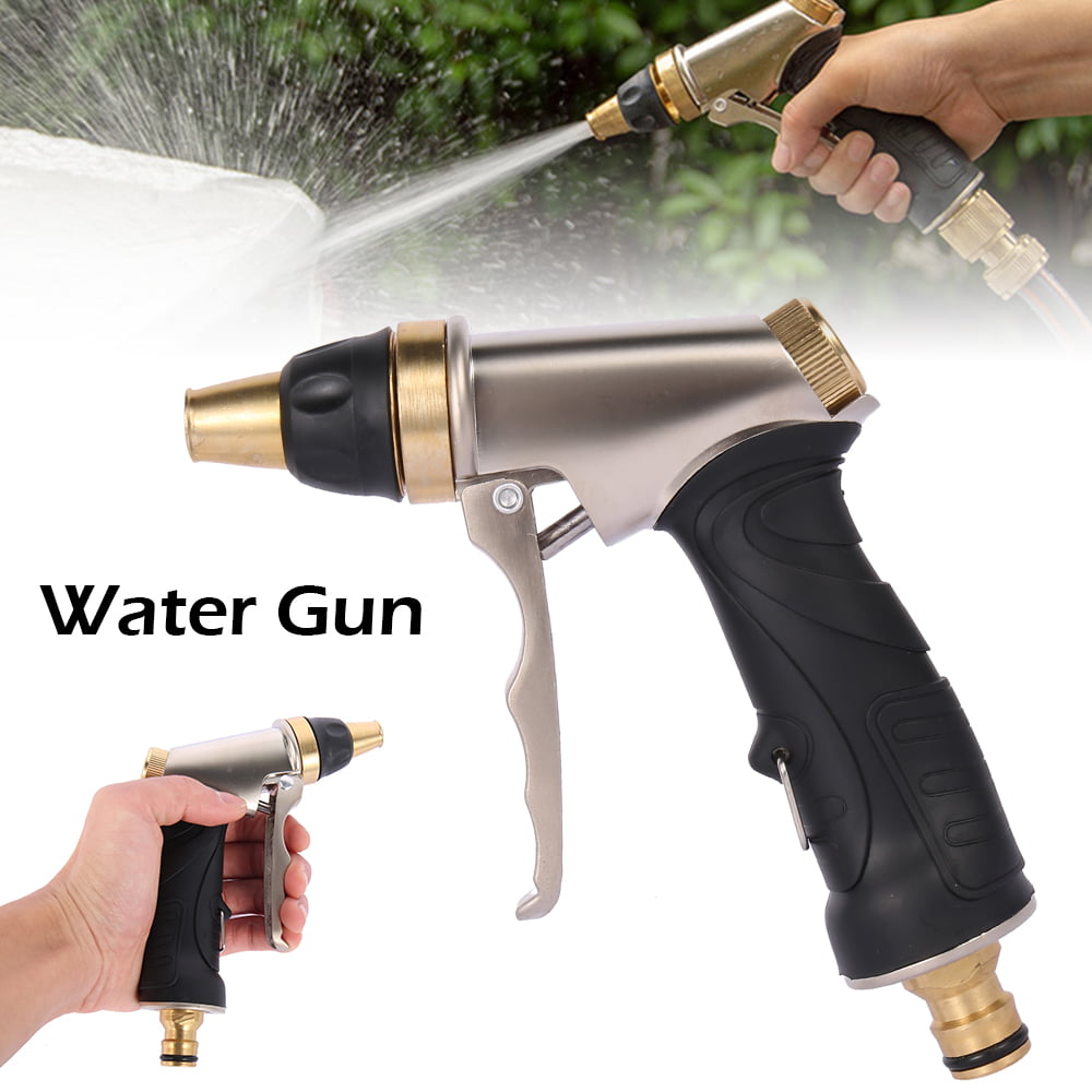 Crenova Garden Hose Nozzle Head Water Sprayer High Pressure Water Brass Hose Gun 