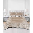 thumbnail image 2 of Quilt King Size Bedding Set, Brown Coastal Reversible Summer Quilt 3 Pieces, Summer Ocean Sea Ombre Starfish Corals Lightweight Bedspreads Coverlets with 2 Pillow Shams for All Seasons, 2 of 5