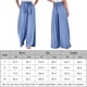 thumbnail image 2 of Pantalones Anchos Pantalones largos informales de pierna ancha con cordones para mujer, pantalones largos de verano a la moda (azul XL) Ygjytge para Mujer Azul T M, 2 of 7