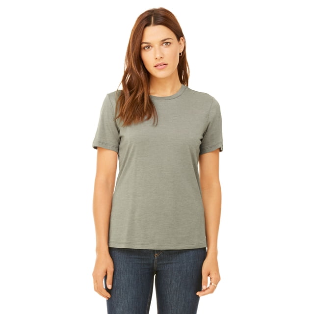 Bella + Canvas T-Shirt à Manches Courtes Décontracté Heather pour Femmes