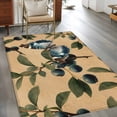 thumbnail image 2 of Area Rugs 2.7'x5', Blueberry Spring Leaves Carpet for Living Room Bedroom Dining Room, Brown Botanical Branches Throw Kitchen Rugs Non Slip Washable Rectangle Indoor Outdoor Rugs, 2 of 8
