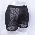 thumbnail image 4 of Xijirk Women Lace Padded Enhancer Shapewear Shorts with Lifter Pads for Daily Under Dresses Wear,Black,XXL, 4 of 5
