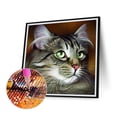 thumbnail image 1 of Cuadros Decorativos Big Eyed Cat 5D DIY Diamond Painting Kits Full Square Drill Wall Decor (F1186) Ehuebsd embutido en tela, 1 of 9