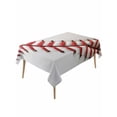 thumbnail image 2 of Baseball Tablecloth Rectangle Table Cloths 54x108, Waterproof Tablecloth Outdoor Table Cloth, Red White Texture Sports Ball Minimalist Washable Table Cover for Kitchen Dinning Party, 2 of 8