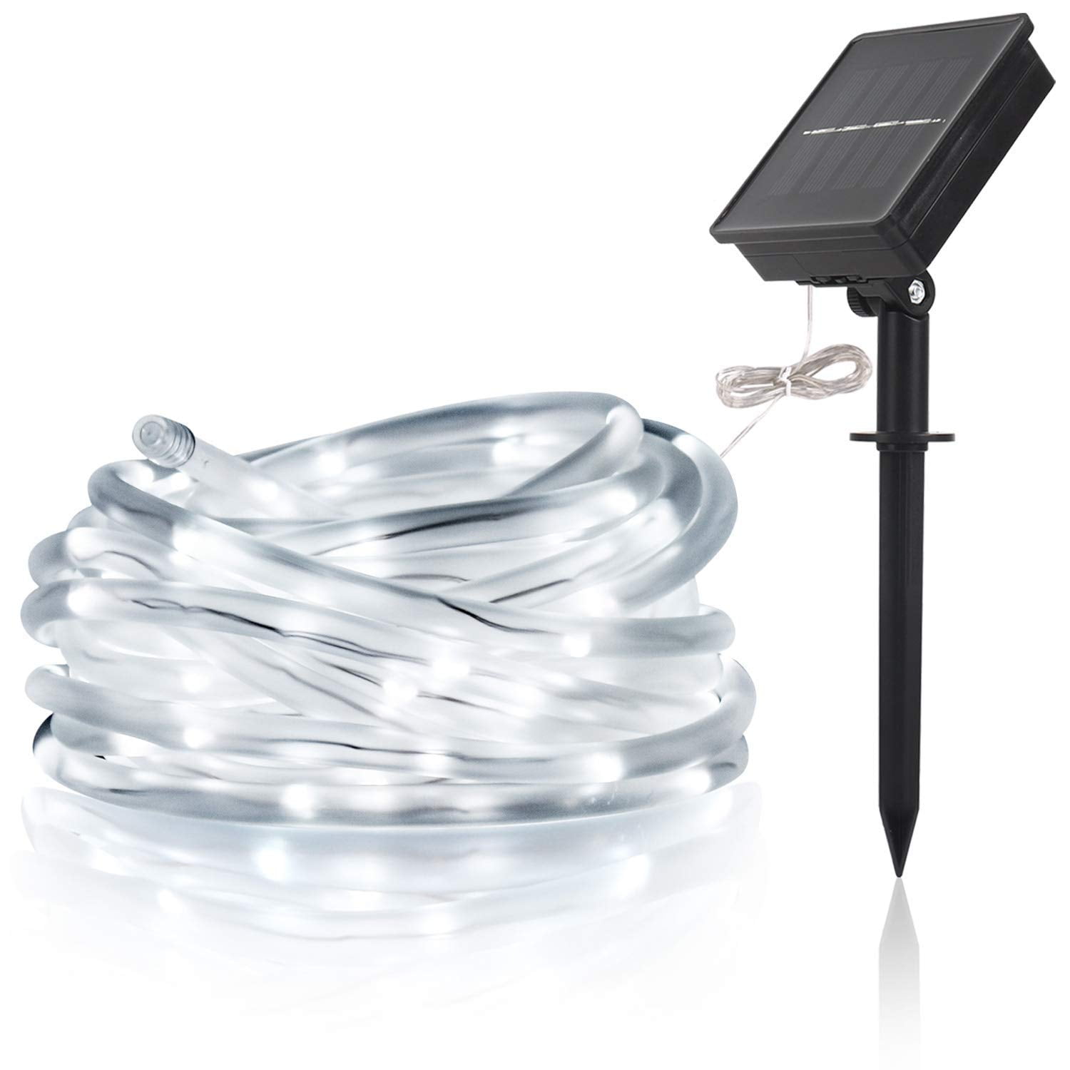 33FT/10M 100-LEDs Solar Powered Waterproof LED Tube Light ...
