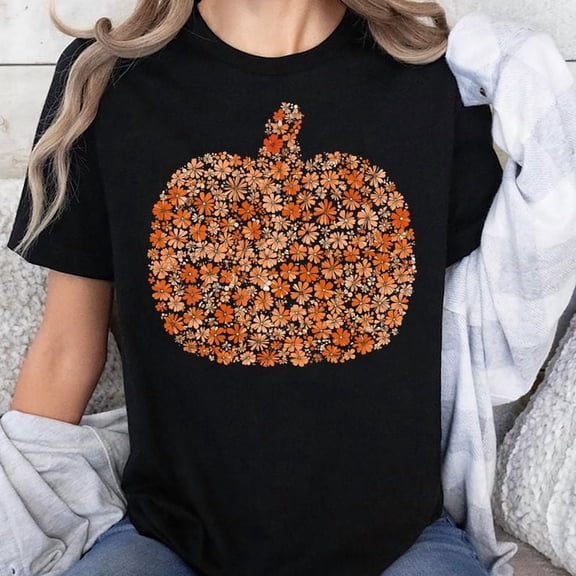 Pumpkin Floral Unisex T-Shirt