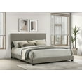 thumbnail image 2 of Dorian Fabric Upholstered California King Panel Bed Taupe, 2 of 8