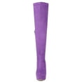 thumbnail image 2 of Unique Bargains Women's Platform Block Heel Over Knee High Boots Purple US 7.5, 2 of 8