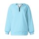 thumbnail image 4 of ICHUANYI Clearance Fashion Women Casual Pure Colour Lapel Neck Long Sleeve Loose T-Shirt Blouse Pullover Tops(Sky Blue, XXL) ICHUANYI WER2023080900329, 4 of 6