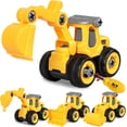 thumbnail image 1 of Take Apart Toys Paquete de 4 – Juguete de coche de ingeniería de construcción DIY, juguetes de arena para niños de 3 a 5 años, camión de juguetes de caja de arena WD.WDQZL Hogar, 1 of 7