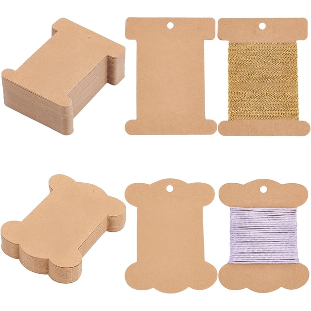 Organizador de 80 piezas para cintas, soporte para cintas de 7,6 x 10,2 cm (3 x 4 pulgadas), bobinas planas, bobinas de hilo, bobinas de hilo kraft, organizador de hilo para costura