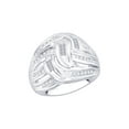 thumbnail image 1 of Round and Princess Cut Diamond Fashion Ring in 14K White Gold (1/2 cttw) (I-Color, SI3/I1-Clarity) (Size-5), 1 of 1
