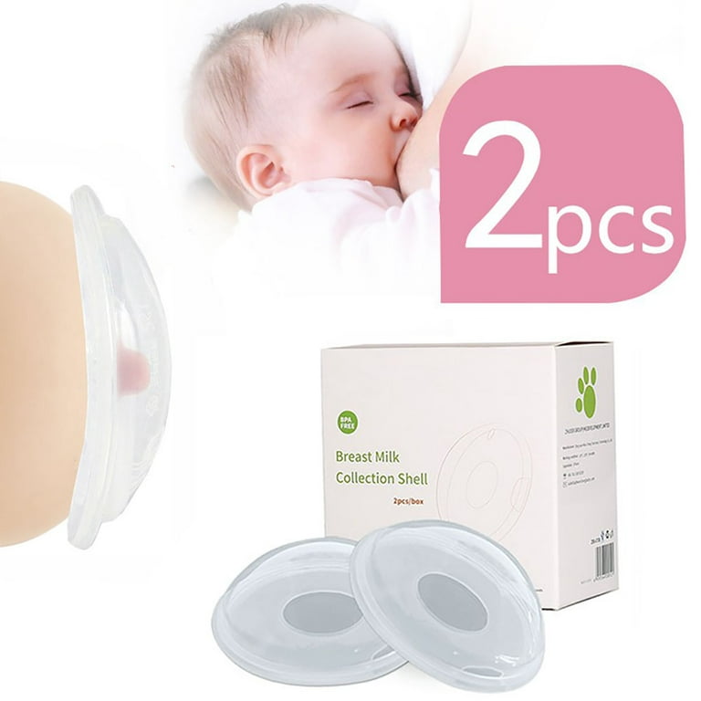 Breast Shells, Milk Saver, Nursing Cups, Nursing Moms to Ease Nipple Pain,  BPA-Free and Reusable, Collect Breast Milk Leak (2 Pack)