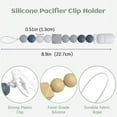 thumbnail image 3 of STONCEL 5 Pcs Pacifier Clip Set, 4pcs Neutral Pacifier Clips, Silicone Pacifier Clip Holder for Baby Boys Girls with 1pc Portable Silicone Pacifier Case (Green), 3 of 7
