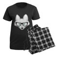 thumbnail image 5 of CafePress - Cute Arctic Fox With Glasses Women's Dark Pajamas - Women's Short Sleeve Print T-Shirt and Pants Dark Cotton Pajama Set, 5 of 7