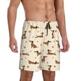 thumbnail image 2 of Fotbe Heart Dachshund Pajama Shorts for Men, Men's Pajama Bottoms, Sleepwear,Short Pajama Pants-3X-Large, 2 of 9