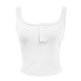 thumbnail image 3 of Ruyang Tank Tops For Women Womens Solid Crop Top U Neck Sleeveless Ribbed Cropped Tank Tops Banded Tops for Women, 3 of 4