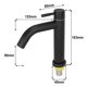 thumbnail image 3 of Matte-Black Bathroom Faucet Minimalist Hot Cold Water Sink Mixer Tap Deck Mount Stainless Steel Basin Faucet Single Hole Tapware, 3 of 11
