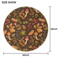 thumbnail image 6 of Autumn Leaves and Fall Mushrooms Pattern Round Tablecloth 60" X 60",Wrinkle Wipeable Table Cloth for Kitchen Dining Room Picnic Patio Party, 6 of 6